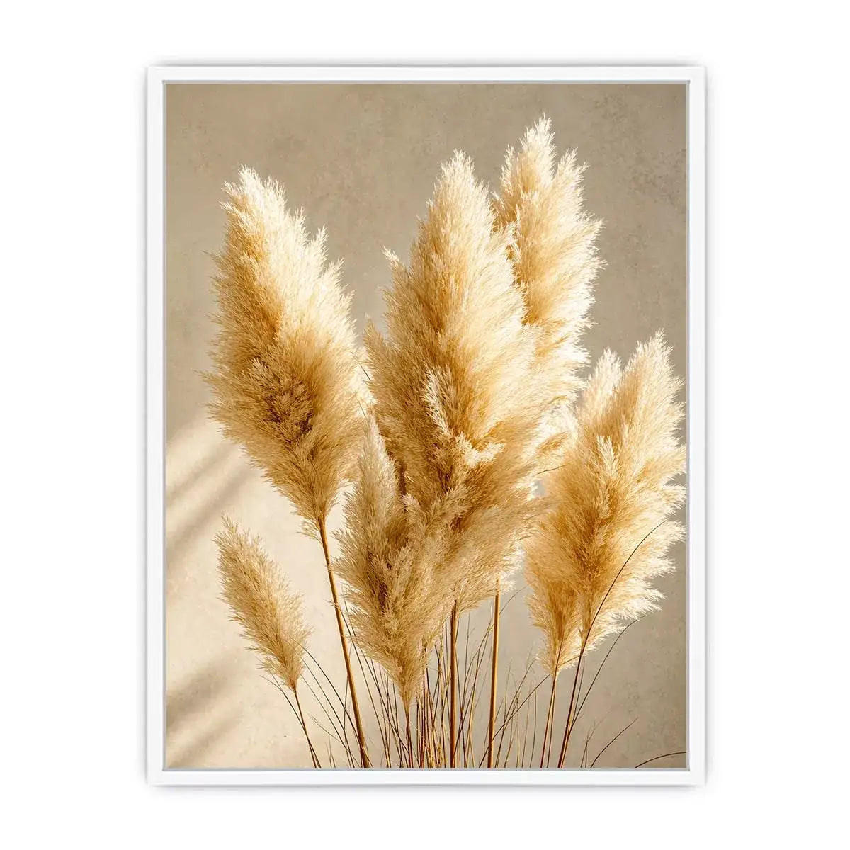 pampas grass Canvas Print neutral decor, minimalist boho pampas canvas, beige botanical Canvas Print print, soft pampas grass decor, neutral aesthetic plant artwork