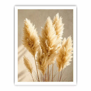 pampas grass Canvas Print neutral decor, minimalist boho pampas canvas, beige botanical Canvas Print print, soft pampas grass decor, neutral aesthetic plant artwork