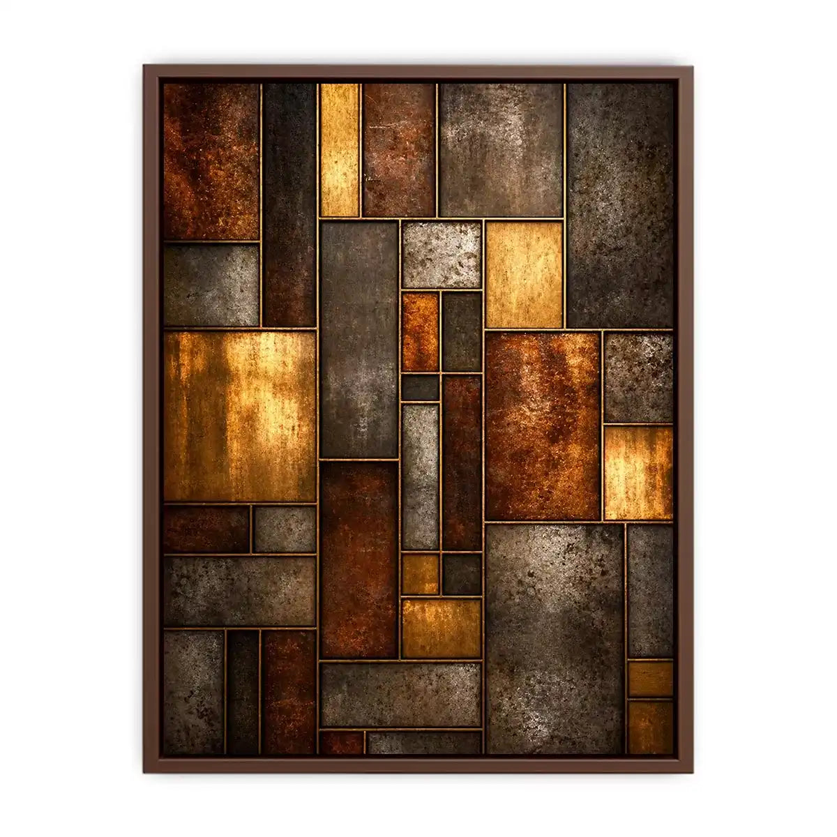 industrial abstract Canvas Print metal texture, geometric rustic panel artwork, modern industrial Canvas Print, metallic abstract wall decor, textured geometric art print