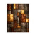 industrial abstract wall art metal texture, geometric rustic panel artwork, modern industrial canvas print, metallic abstract wall decor, textured geometric art print