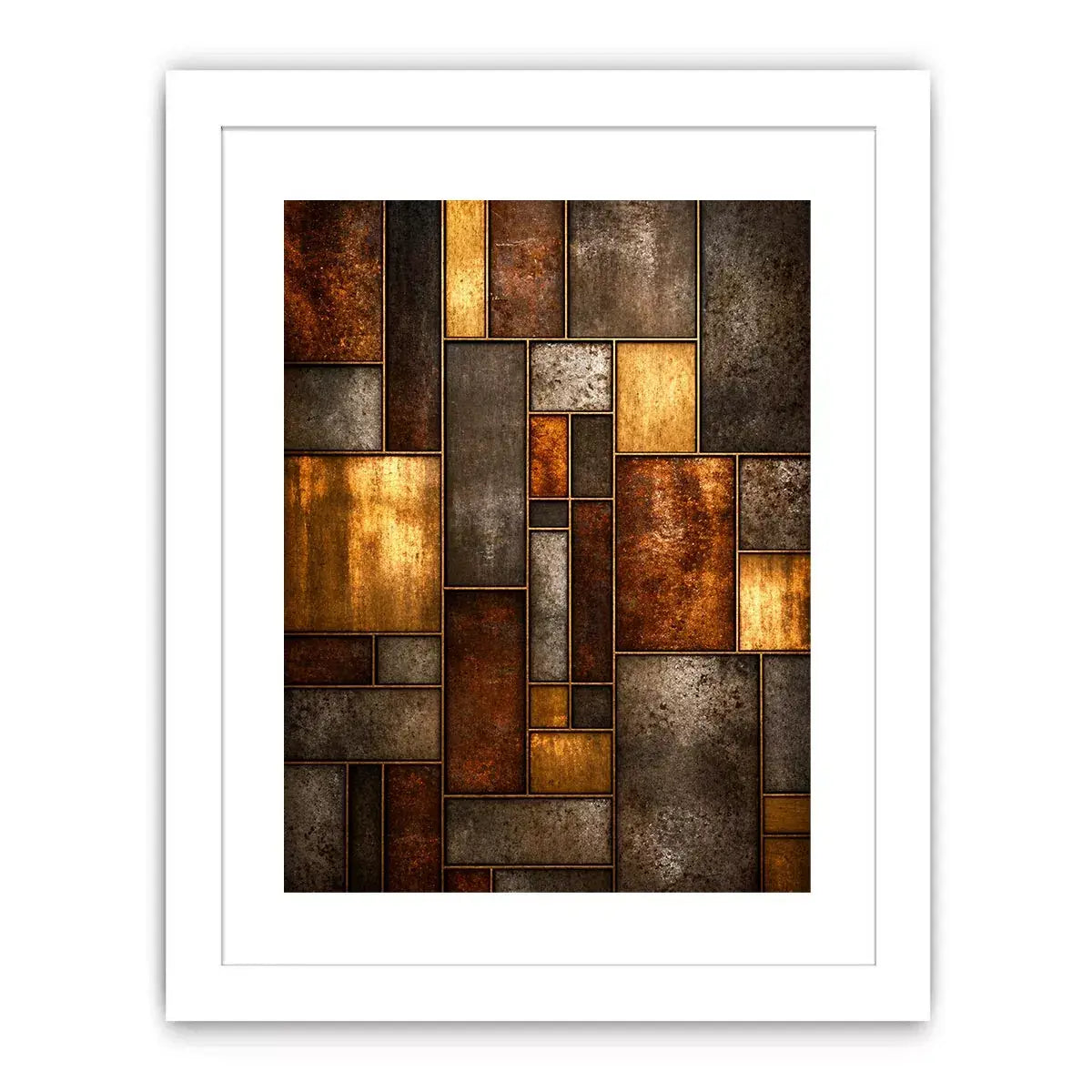 industrial abstract Canvas Print metal texture, geometric rustic panel artwork, modern industrial Canvas Print, metallic abstract wall decor, textured geometric art print
