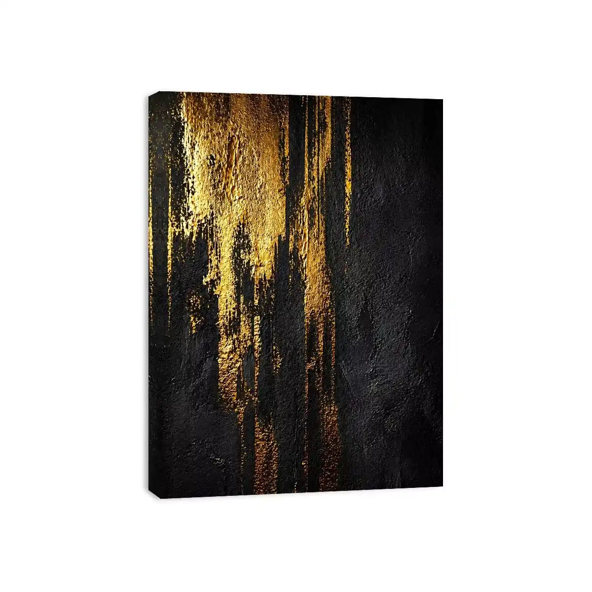 abstract gold texture Canvas Print, black gold modern Canvas Print, luxury textured abstract artwork, metallic gold wall decor, bold abstract texture painting