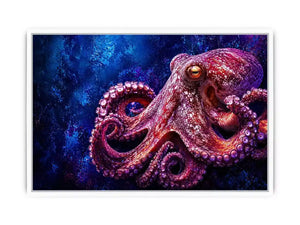 octopus Canvas Print modern ocean canvas, vibrant octopus painting detailed texture artwork, marine life canvas bold sea creature decor, underwater octopus artwork premium design