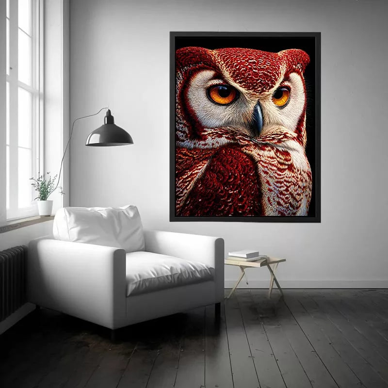 Crimson Gaze: The Majestic Owl
