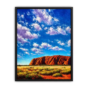 desert rock mountain landscape colorful sky canvas Canvas Print