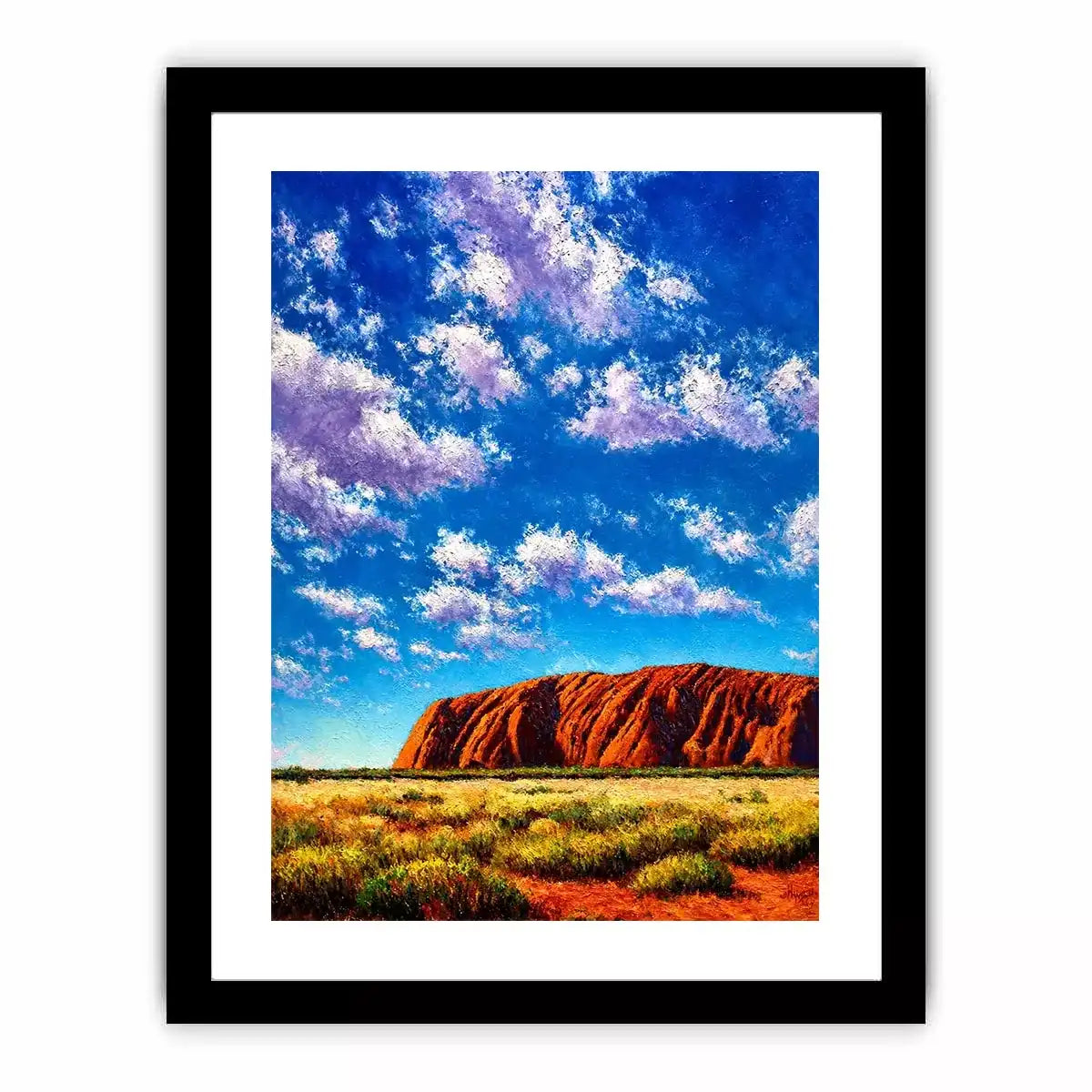desert rock mountain landscape colorful sky canvas Canvas Print