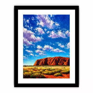 desert rock mountain landscape colorful sky canvas Canvas Print