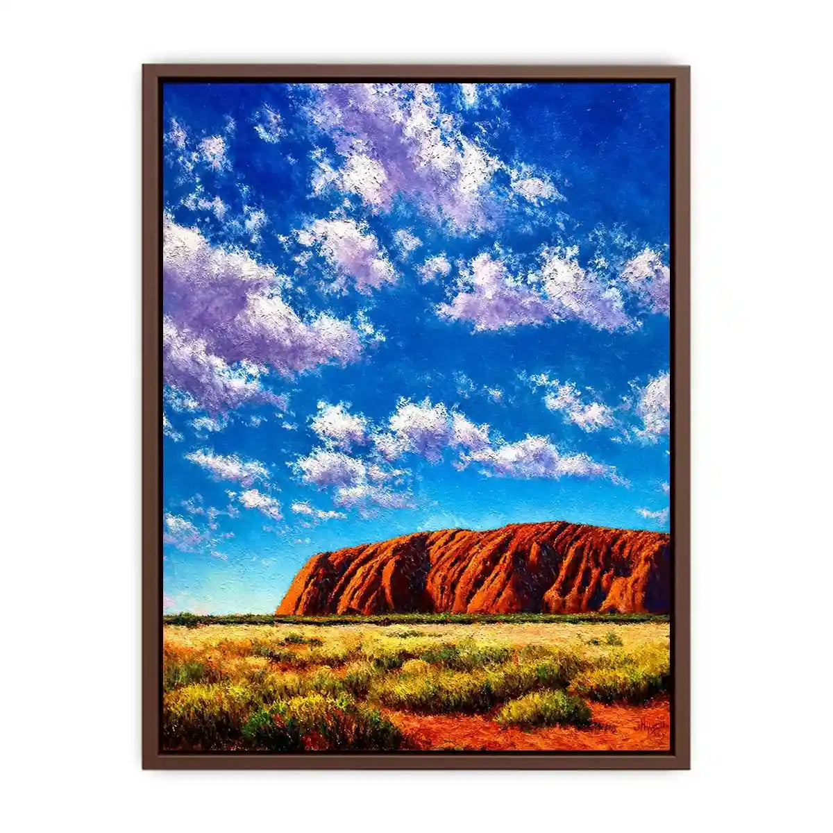 desert rock mountain landscape colorful sky canvas Canvas Print