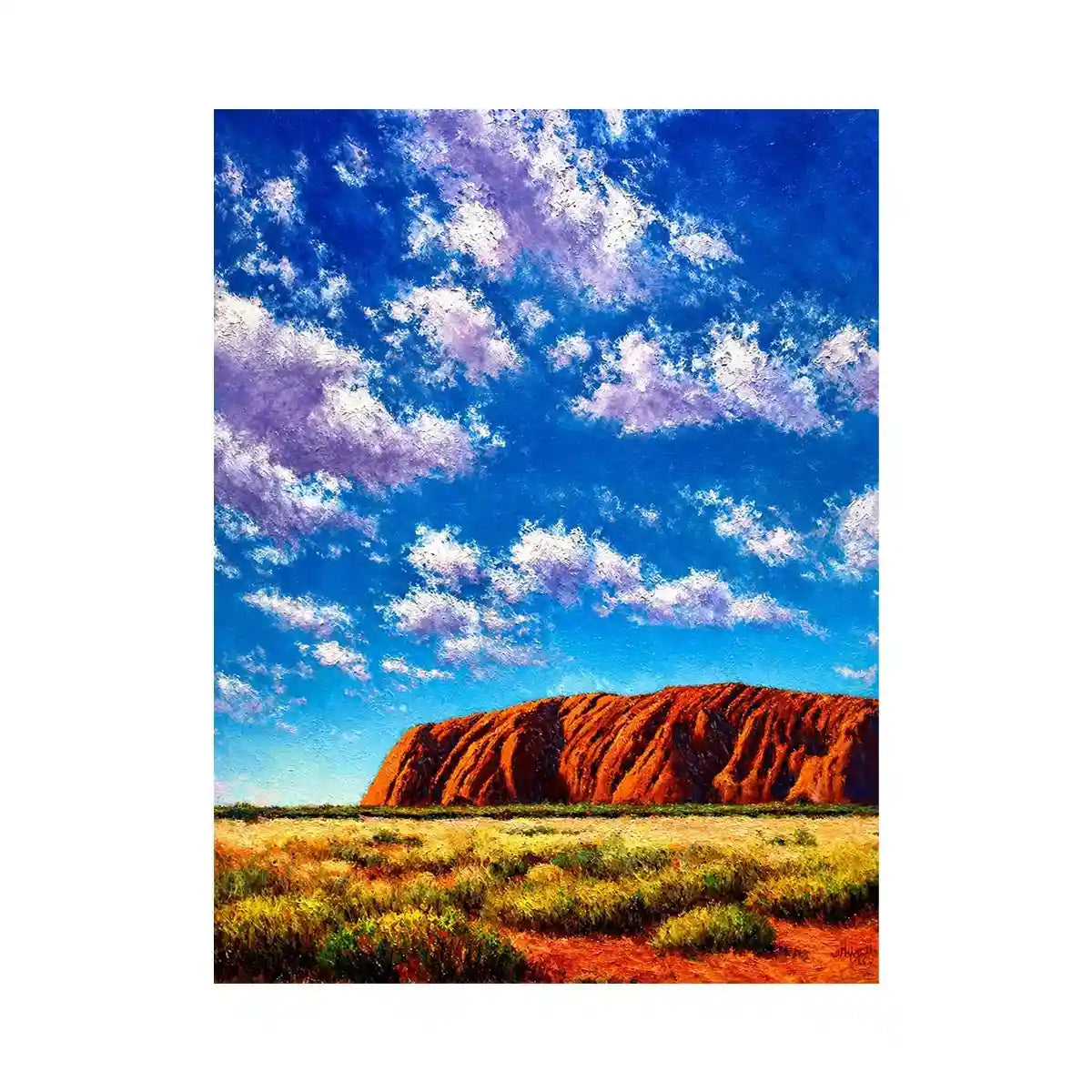 desert rock mountain landscape colorful sky canvas Canvas Print