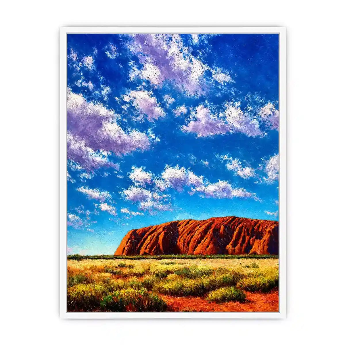desert rock mountain landscape colorful sky canvas Canvas Print
