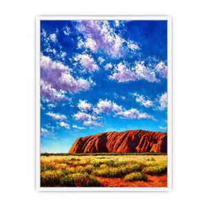desert rock mountain landscape colorful sky canvas Canvas Print