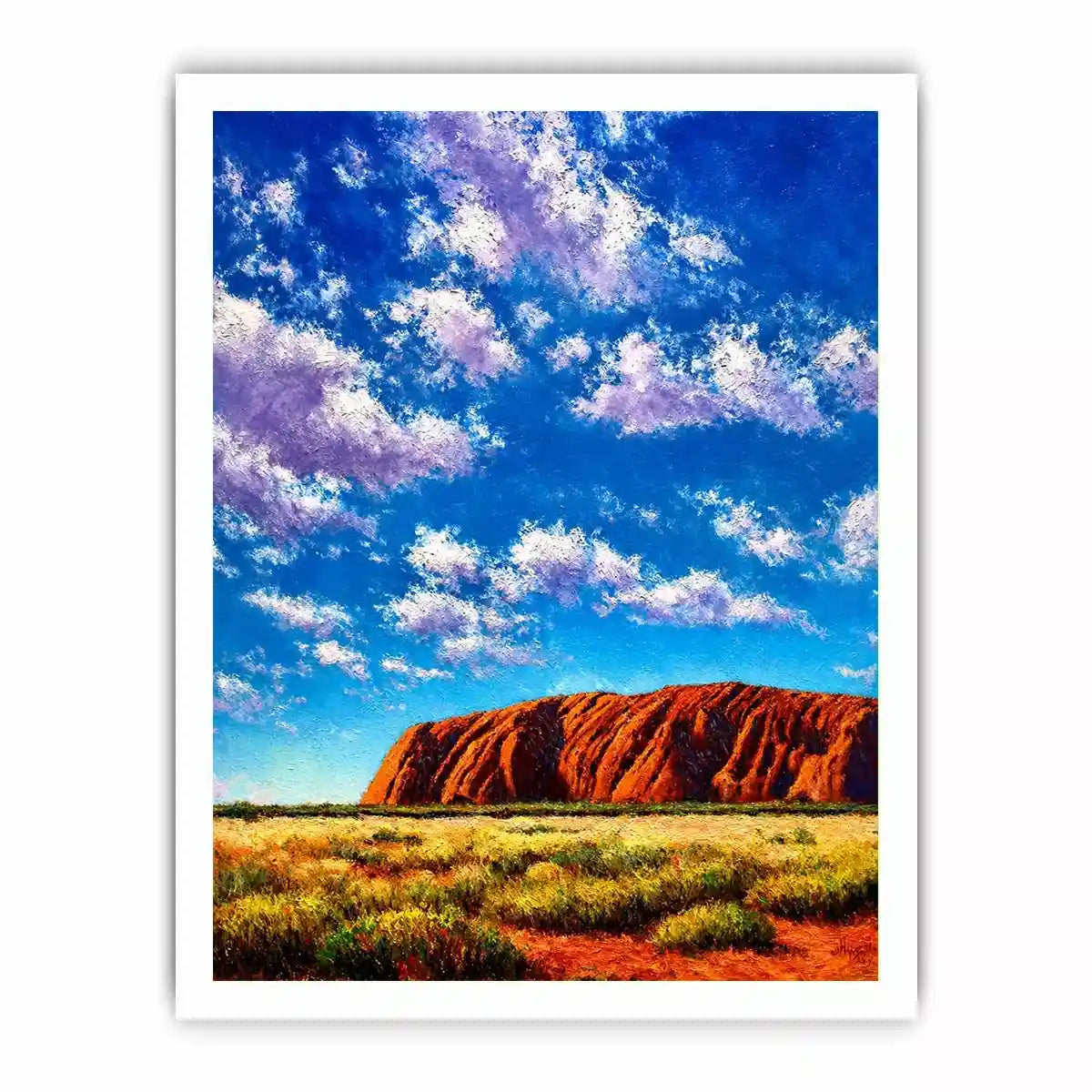 desert rock mountain landscape colorful sky canvas Canvas Print