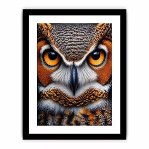 owl close up portrait intense eyes wildlife canvas Canvas Print