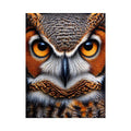 owl close up portrait intense eyes wildlife canvas Canvas Print