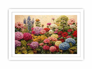 vibrant floral garden wall art colorful botanical canvas textured decor