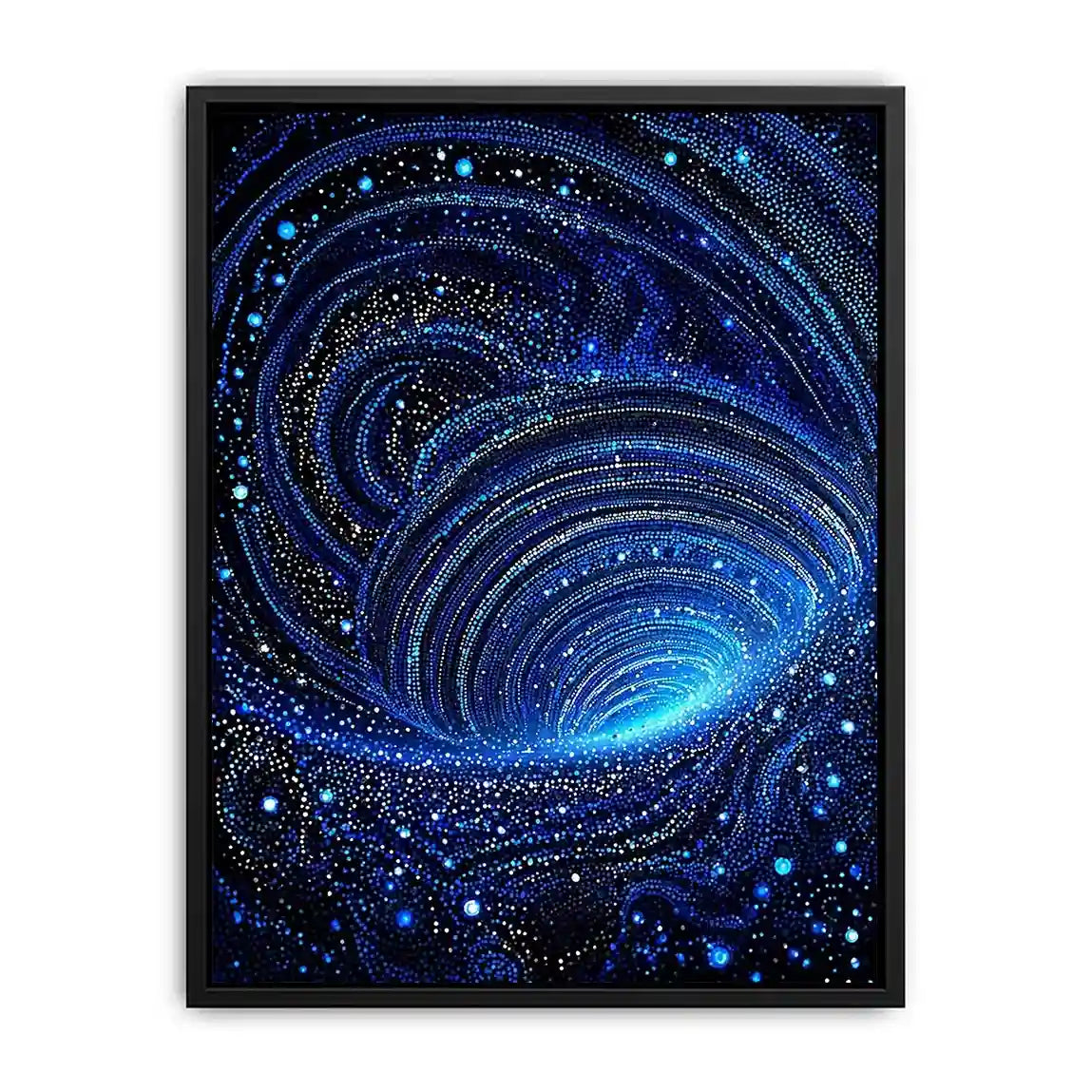 abstract galaxy spiral blue wall art cosmic space canvas modern decor