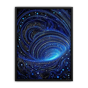 abstract galaxy spiral blue wall art cosmic space canvas modern decor