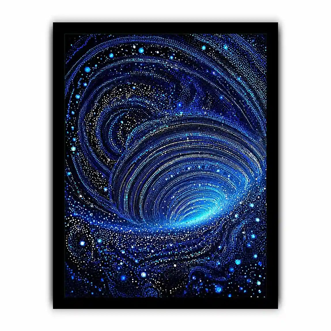 abstract galaxy spiral blue wall art cosmic space canvas modern decor