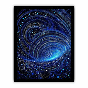 abstract galaxy spiral blue wall art cosmic space canvas modern decor