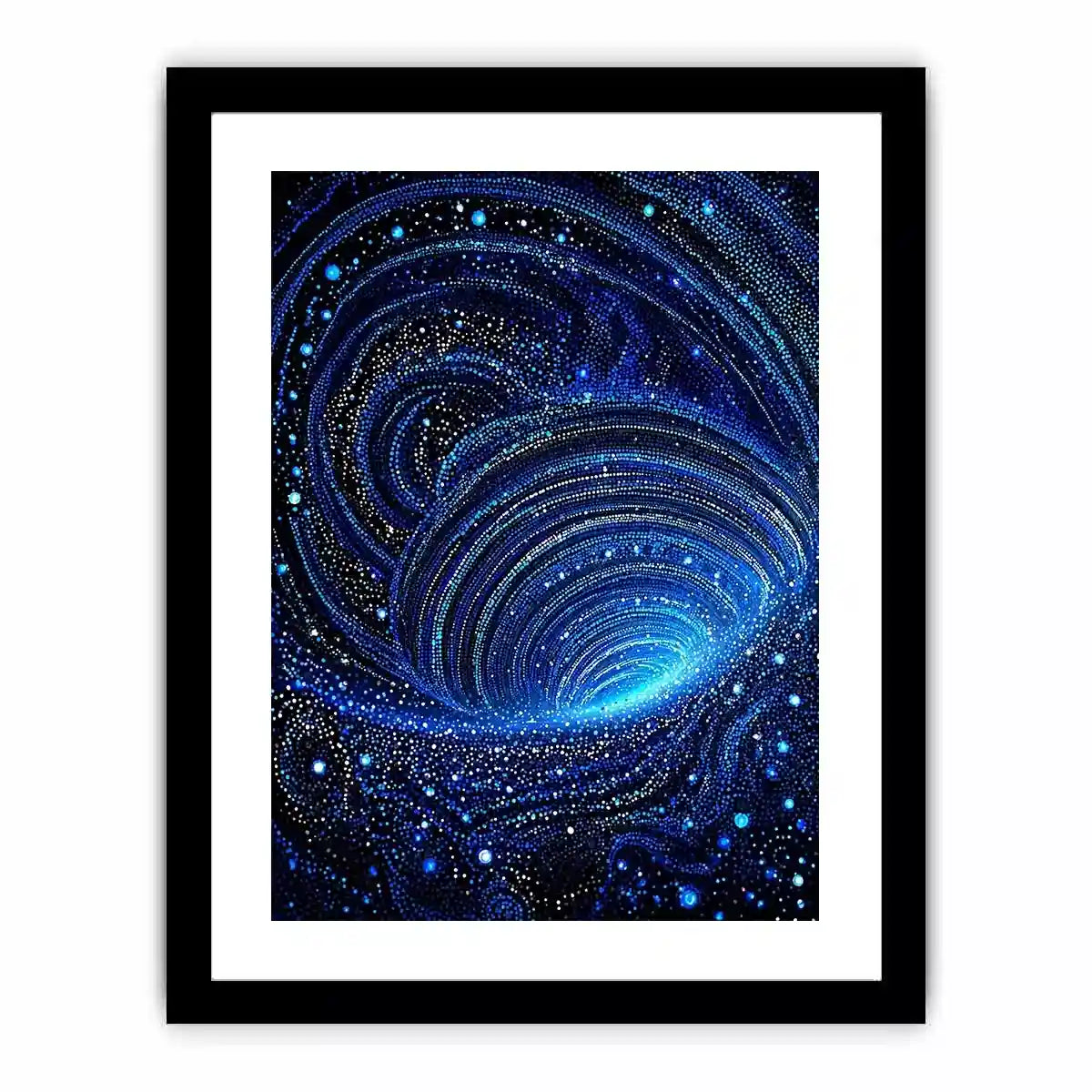 abstract galaxy spiral blue wall art cosmic space canvas modern decor