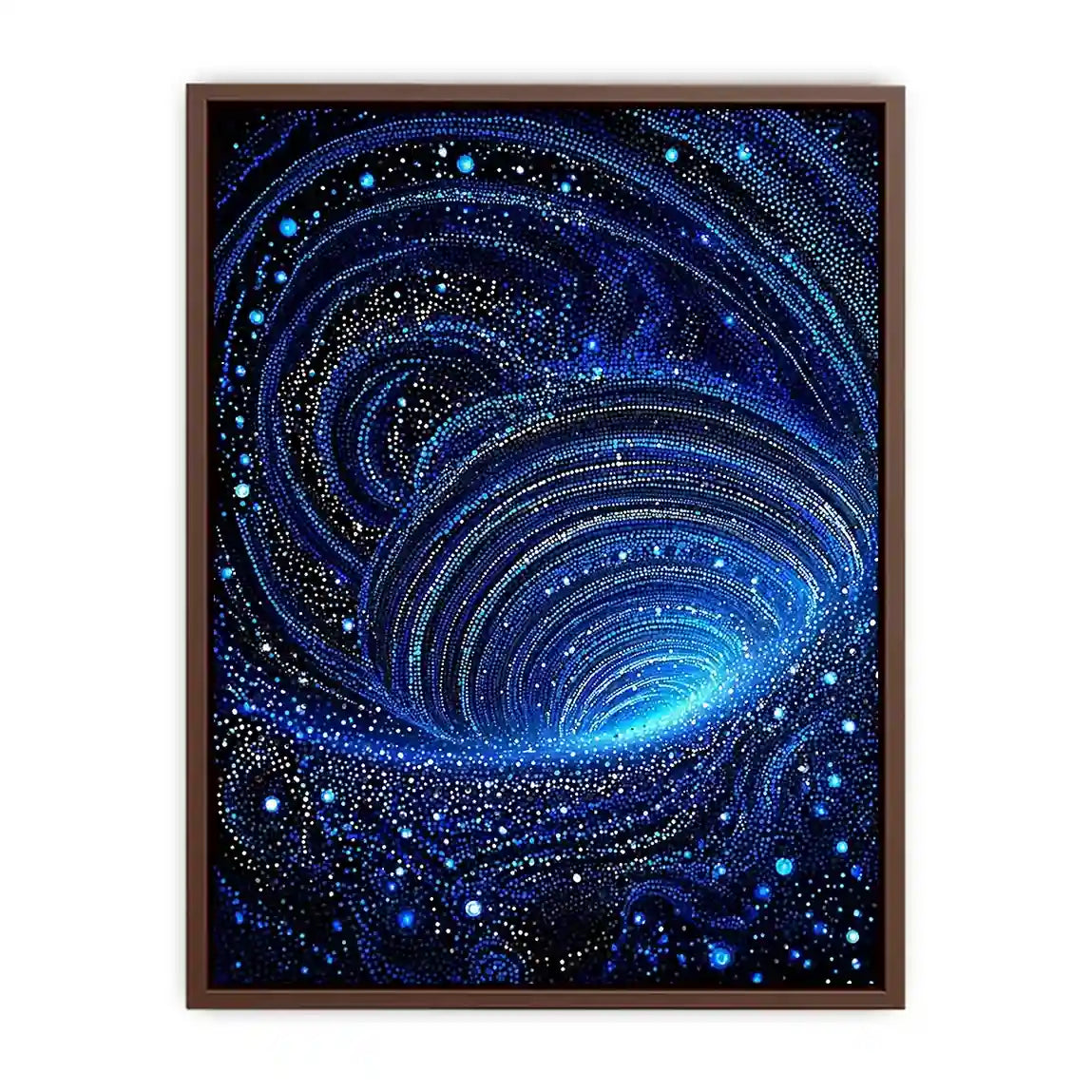 abstract galaxy spiral blue wall art cosmic space canvas modern decor