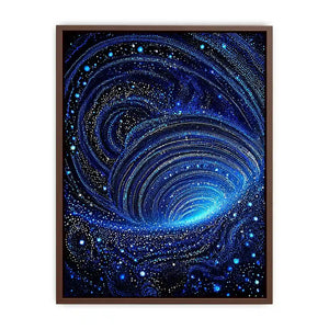 abstract galaxy spiral blue wall art cosmic space canvas modern decor