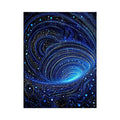 abstract galaxy spiral blue wall art cosmic space canvas modern decor