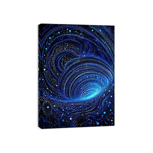 abstract galaxy spiral blue wall art cosmic space canvas modern decor