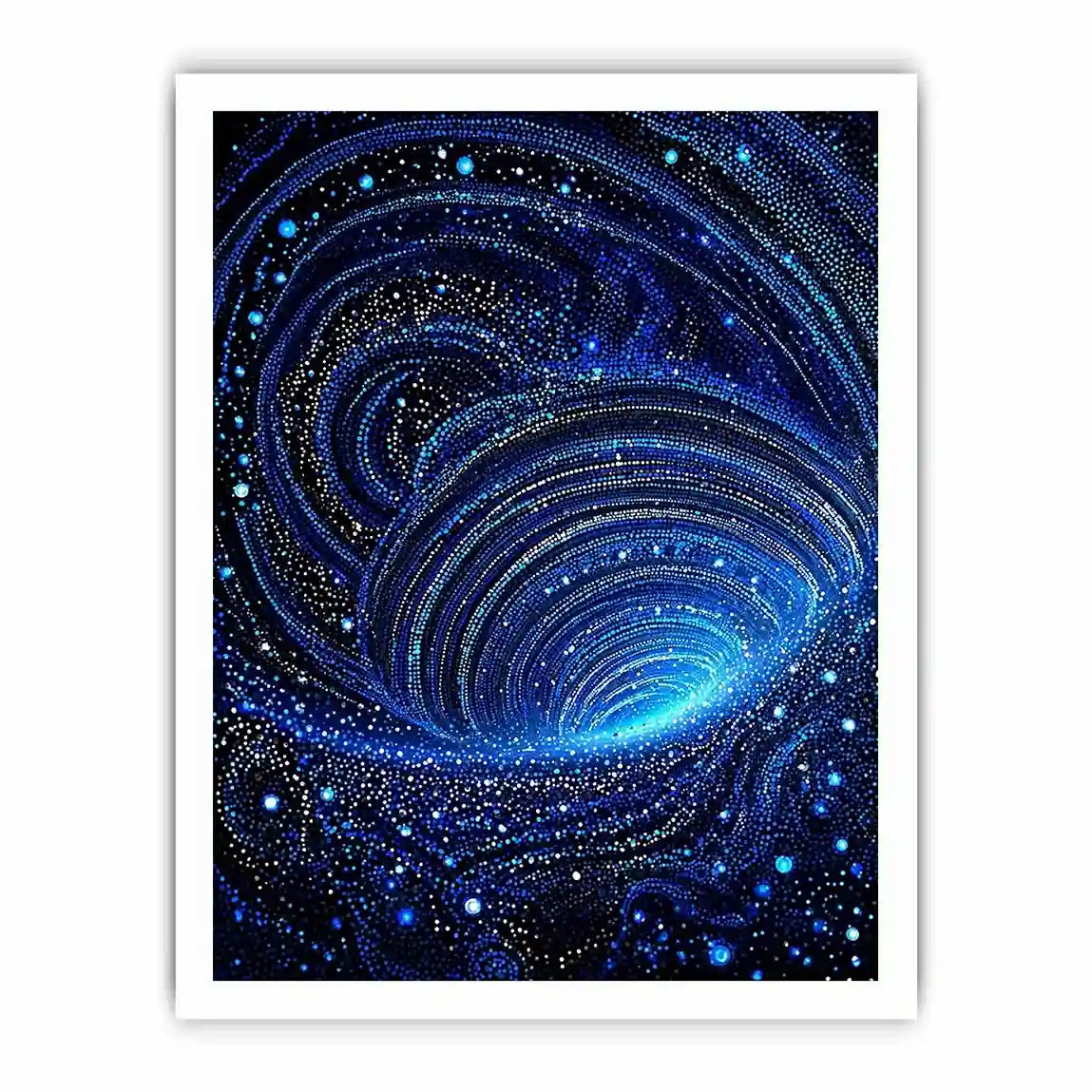 abstract galaxy spiral blue wall art cosmic space canvas modern decor