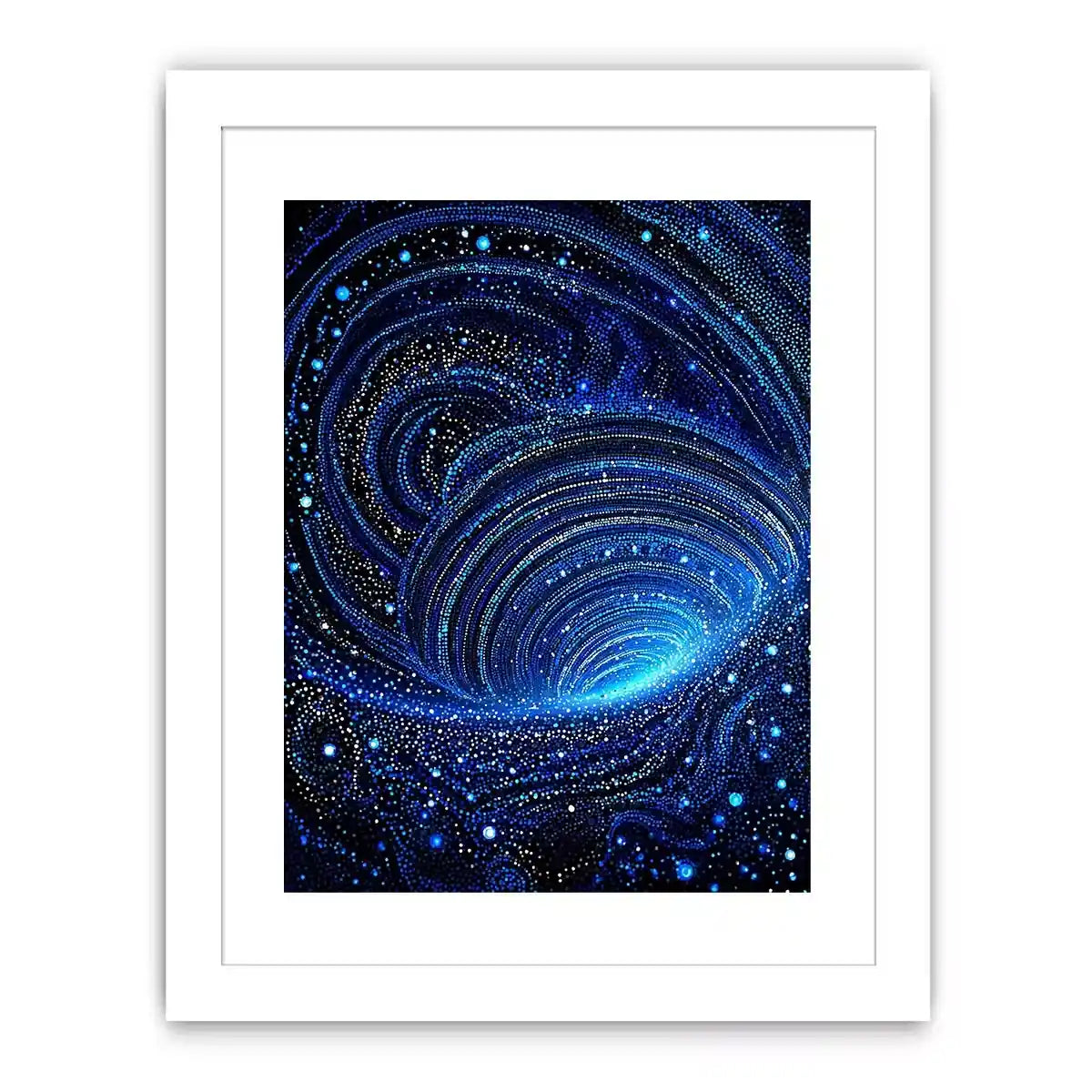 abstract galaxy spiral blue wall art cosmic space canvas modern decor