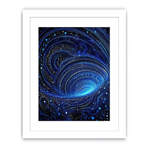 abstract galaxy spiral blue wall art cosmic space canvas modern decor