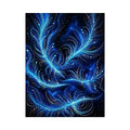 abstract blue light flow Canvas Print cosmic glowing canvas modern decor