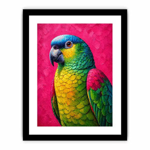 colorful parrot painting Canvas Print tropical vibrant bird canvas decor