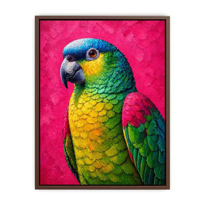 colorful parrot painting Canvas Print tropical vibrant bird canvas decor