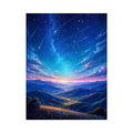 starry valley landscape Canvas Print dreamy night sky canvas decor