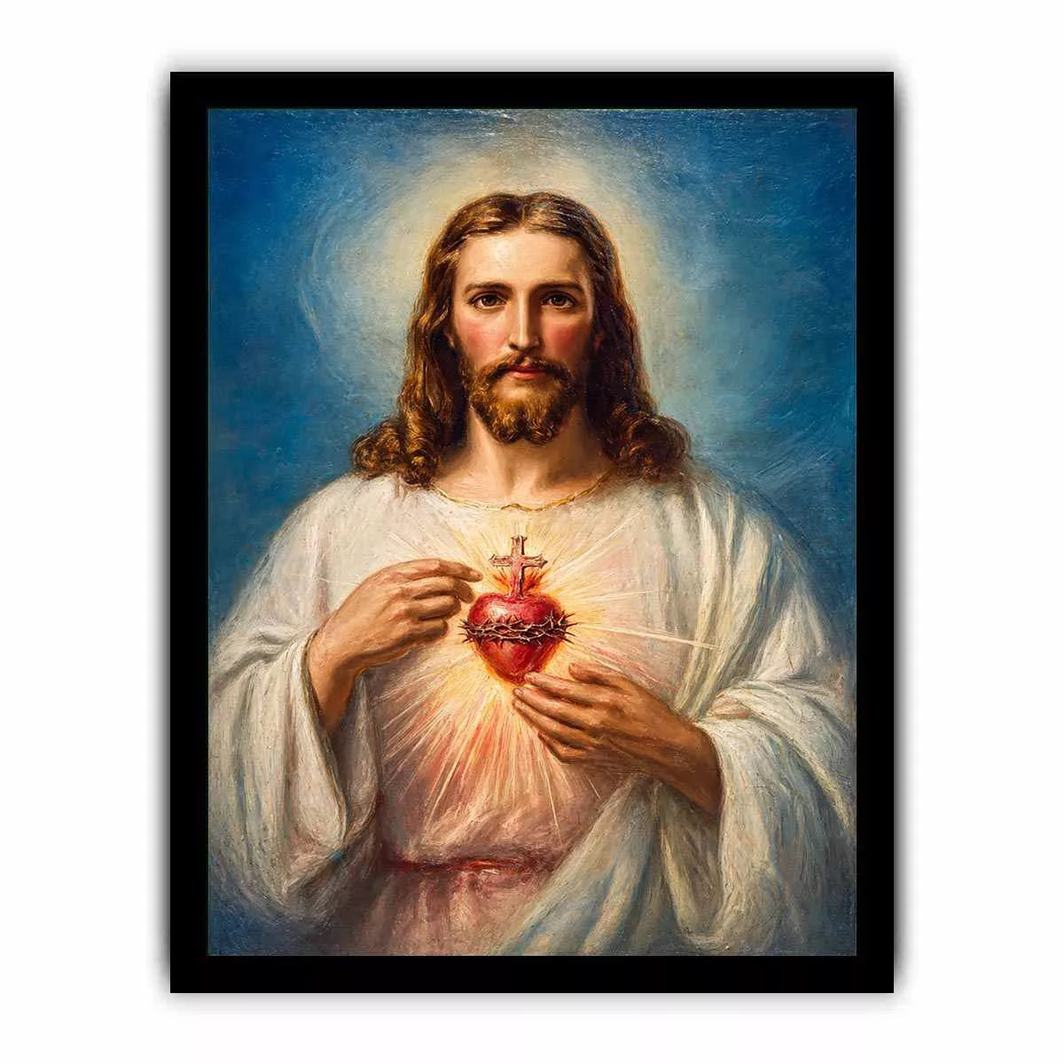 Sacred Heart of Jesus Christ painting canvas Canvas Print