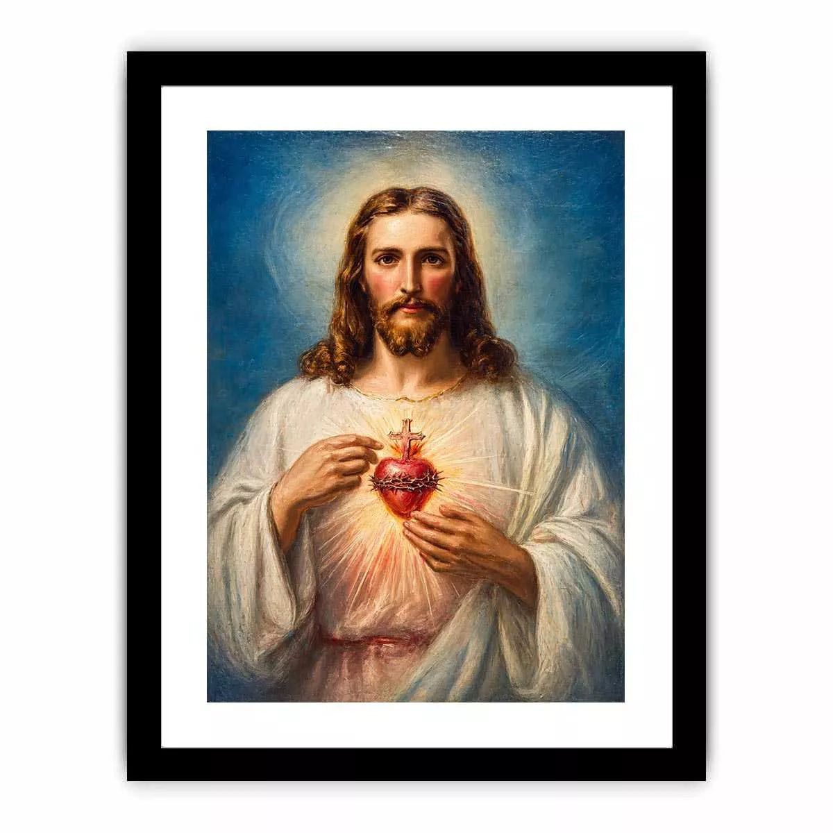 Sacred Heart of Jesus Christ painting canvas Canvas Print