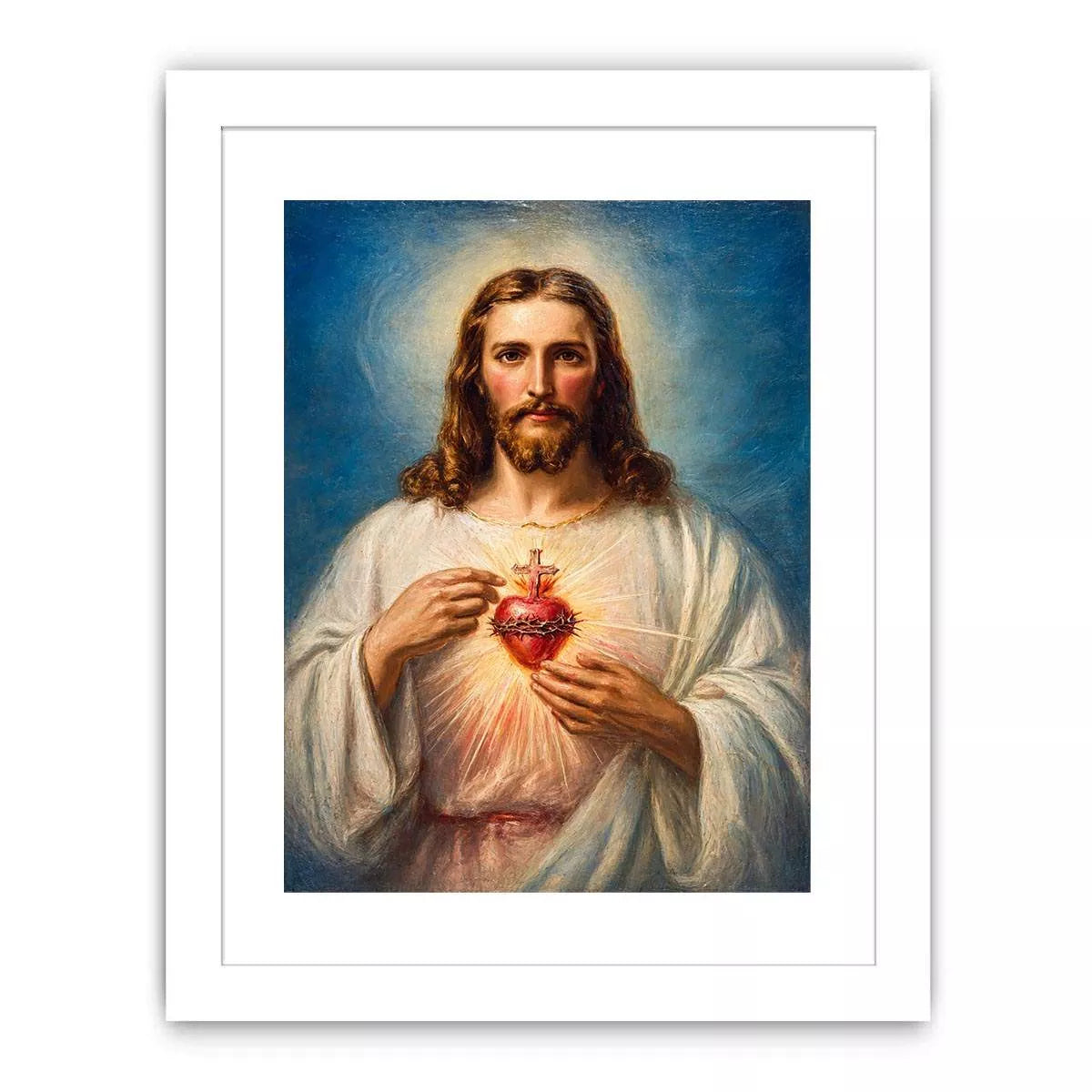 Sacred Heart of Jesus Christ painting canvas Canvas Print