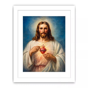 Sacred Heart of Jesus Christ painting canvas Canvas Print