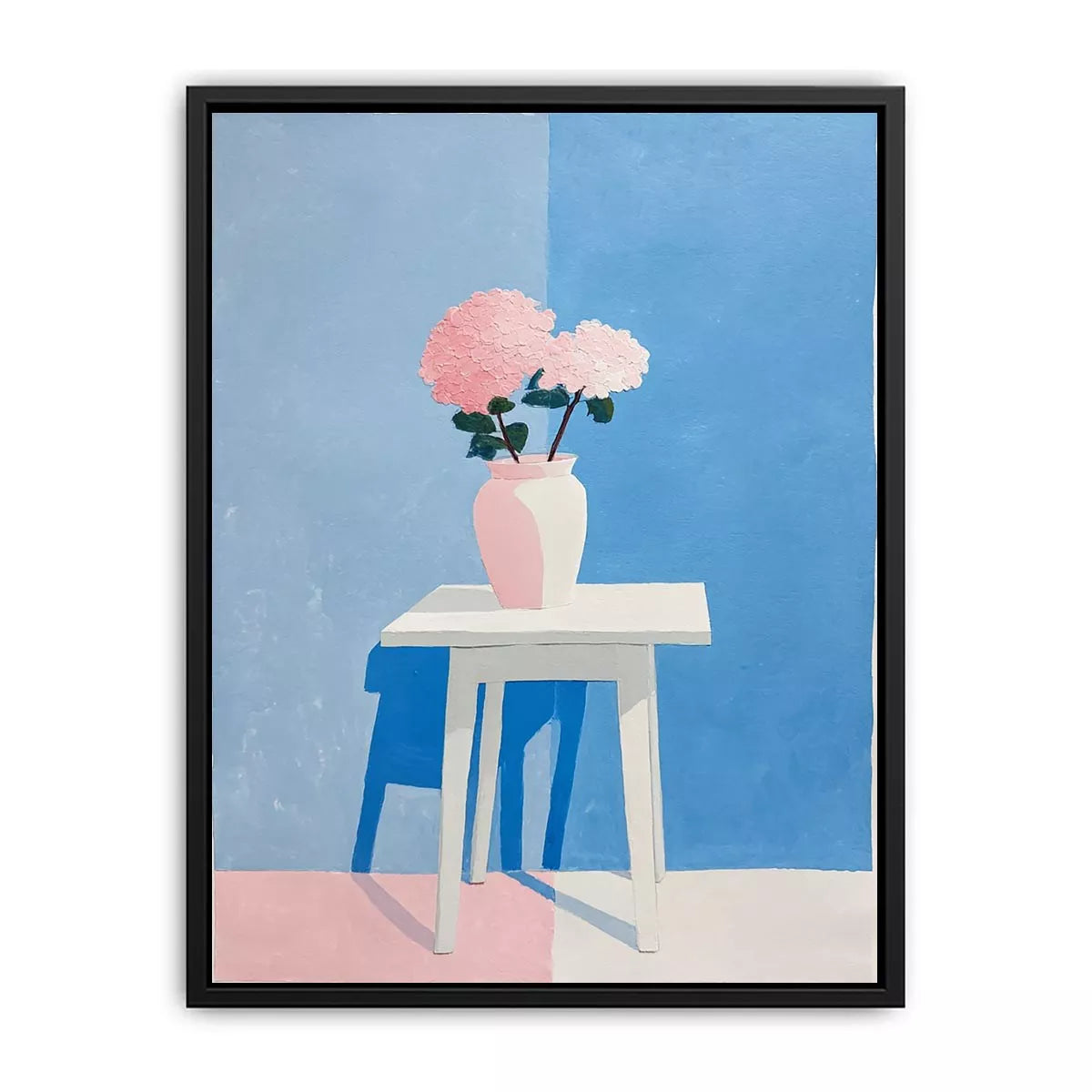 minimalist pastel floral vase painting canvas Canvas Print modern scandinavian decor