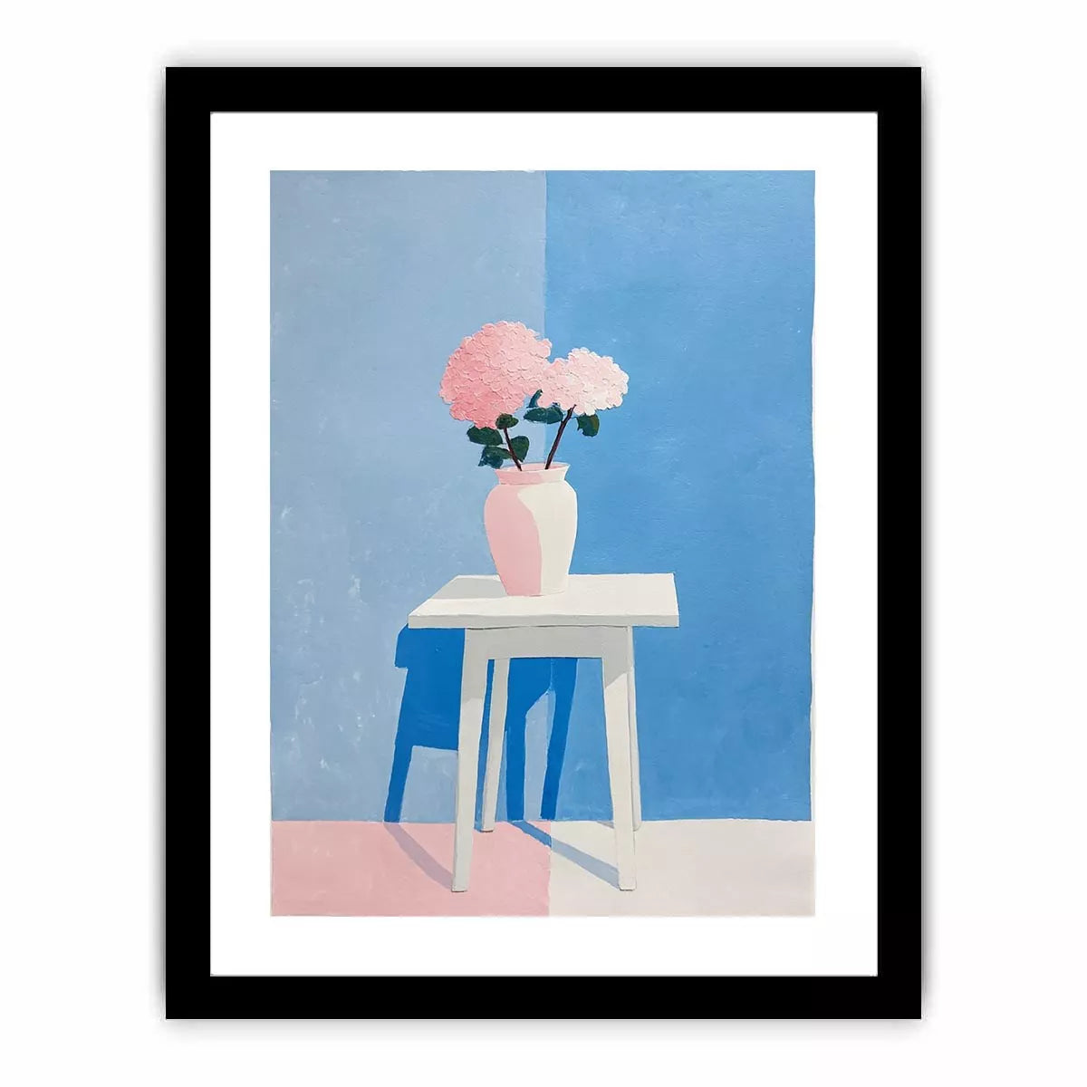 minimalist pastel floral vase painting canvas Canvas Print modern scandinavian decor
