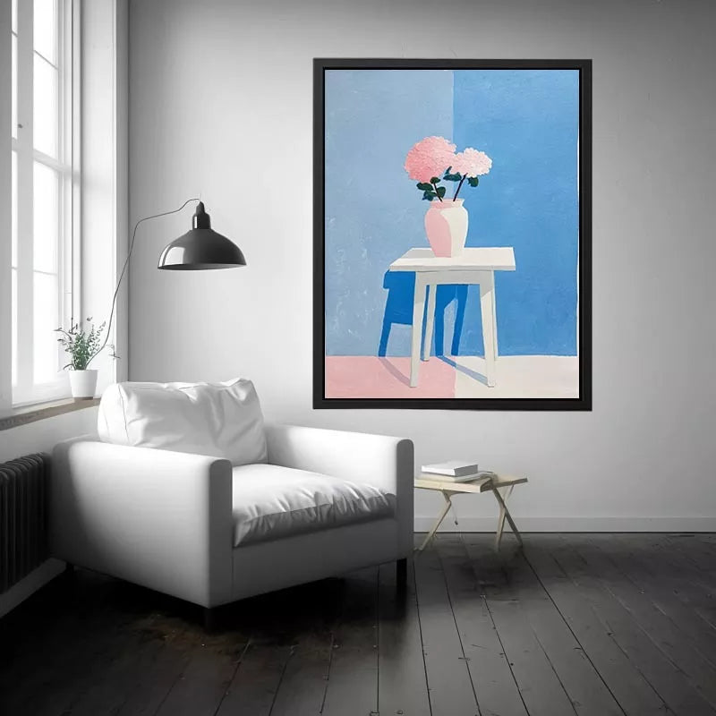 minimalist pastel floral vase painting canvas wall art modern scandinavian decor for bedroom living room USA