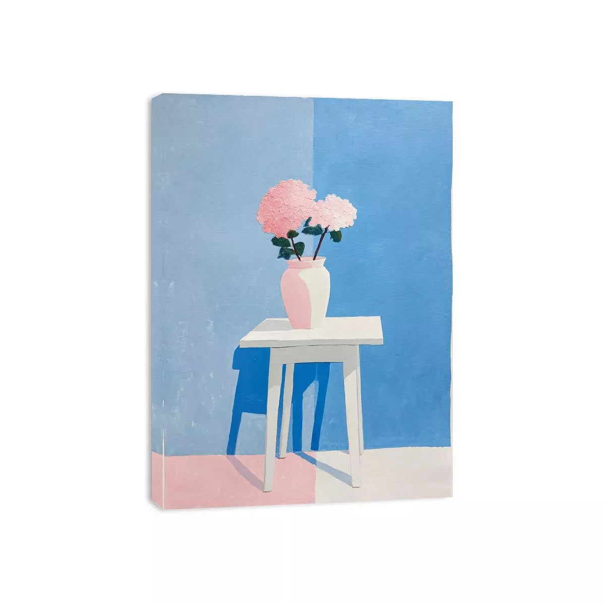minimalist pastel floral vase painting canvas Canvas Print modern scandinavian decor