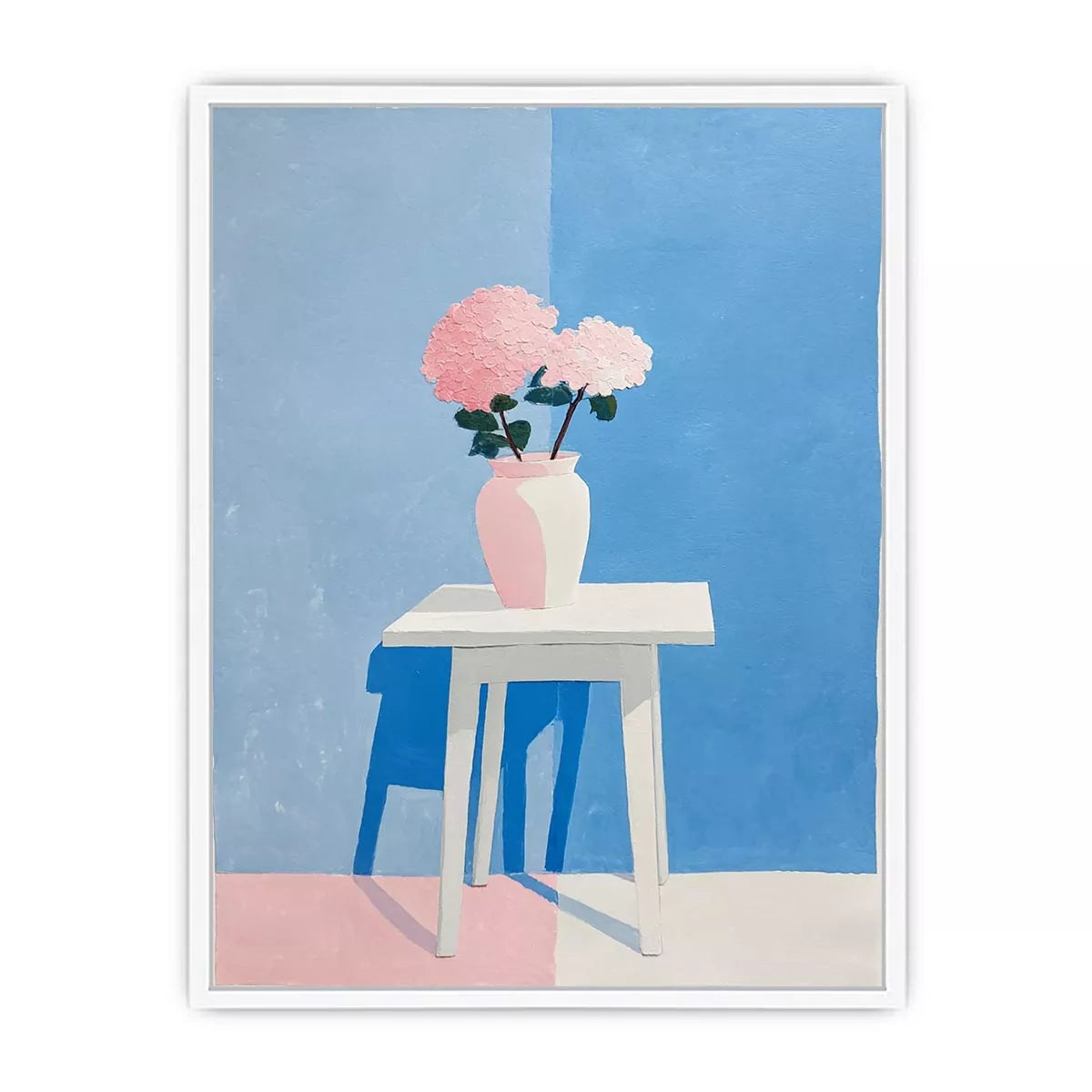 minimalist pastel floral vase painting canvas Canvas Print modern scandinavian decor