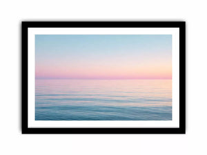 Minimalist pastel ocean sunset seascape canvas Canvas Print