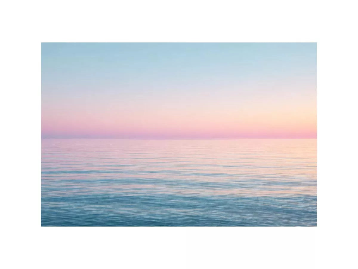 Minimalist pastel ocean sunset seascape canvas Canvas Print