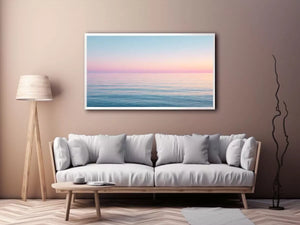 Minimalist pastel ocean sunset seascape canvas Canvas Print