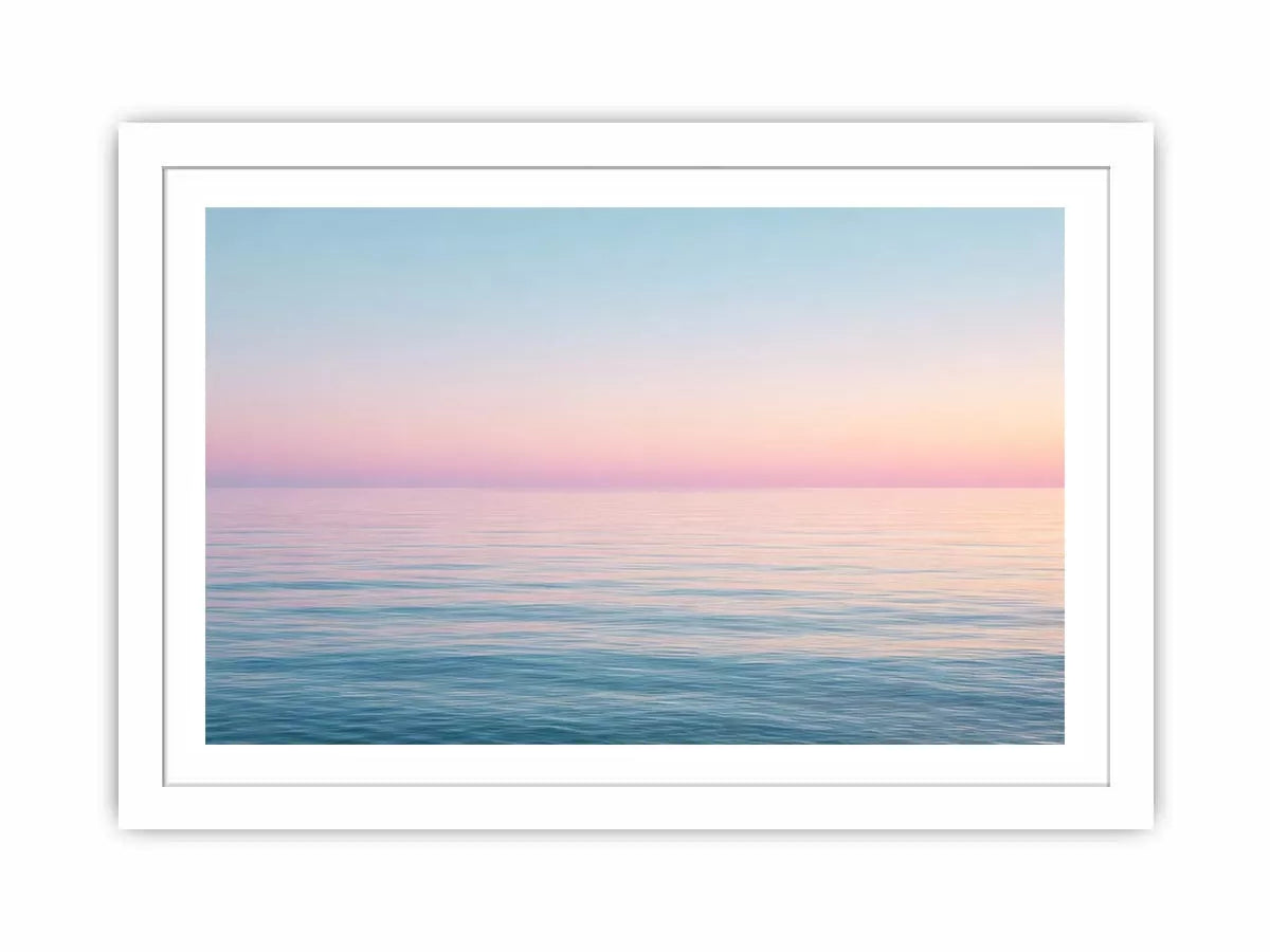 Minimalist pastel ocean sunset seascape canvas Canvas Print