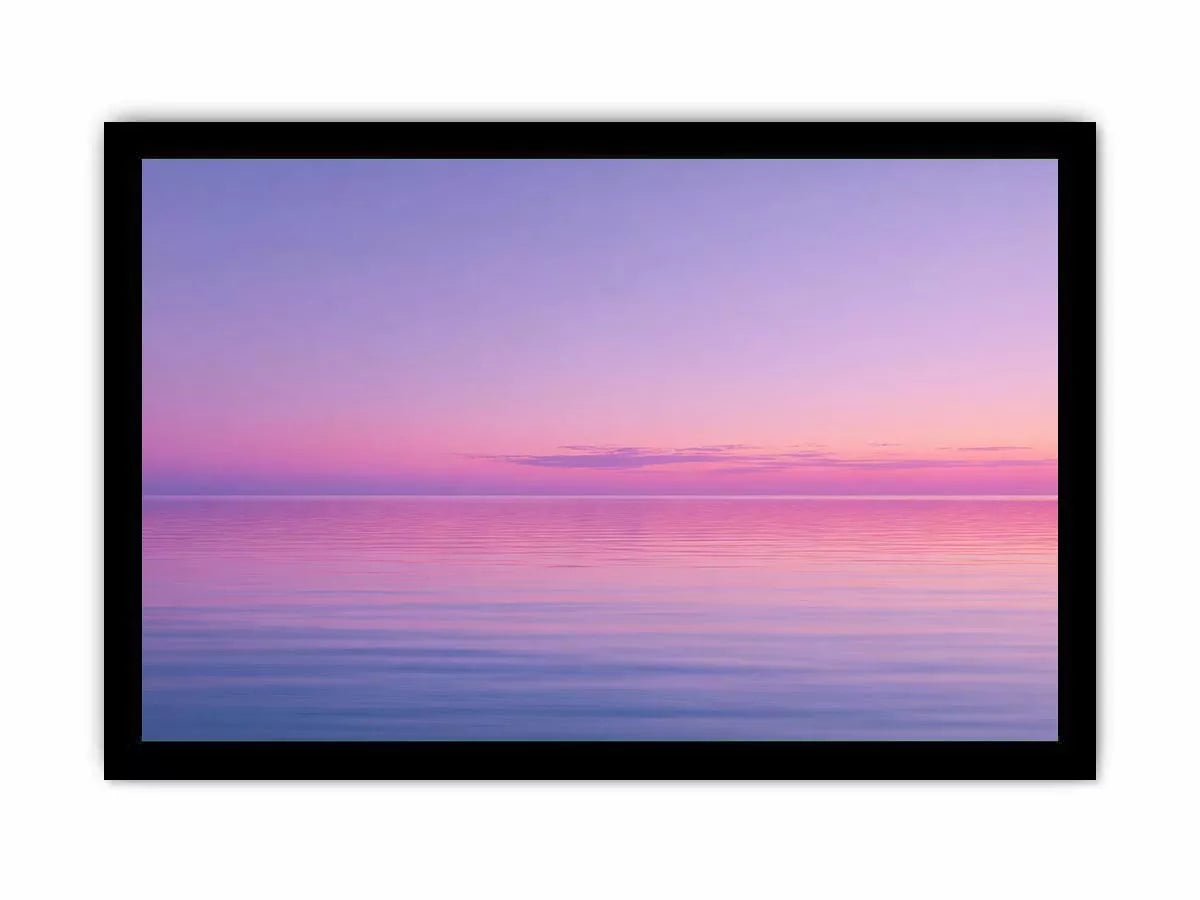 Minimalist Coastal Ocean Canvas Print – Pastel Sunset Canvas Print