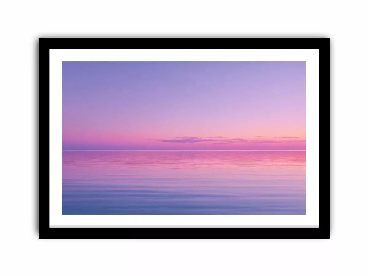 Minimalist Coastal Ocean Canvas Print – Pastel Sunset Canvas Print